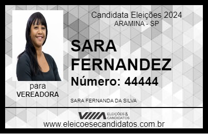 Candidato SARA FERNANDEZ 2024 - ARAMINA - Eleições