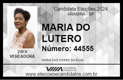 Candidato MARIA DO LUTERO 2024 - ARAMINA - Eleições