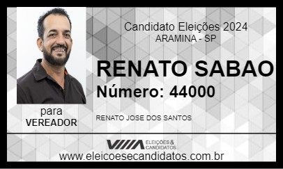 Candidato RENATO SABAO 2024 - ARAMINA - Eleições