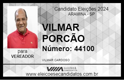 Candidato VILMAR PORCÃO 2024 - ARAMINA - Eleições