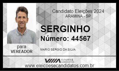 Candidato SERGINHO 2024 - ARAMINA - Eleições