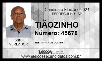 Candidato TIÃOZINHO 2024 - PEDREGULHO - Eleições