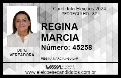 Candidato REGINA MARCIA 2024 - PEDREGULHO - Eleições