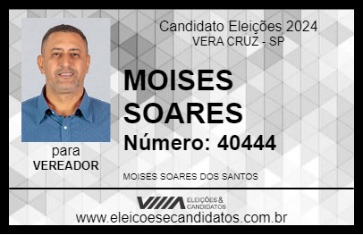 Candidato MOISES SOARES 2024 - VERA CRUZ - Eleições