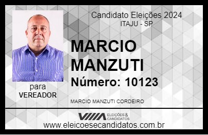 Candidato MARCIO MANZUTI 2024 - ITAJU - Eleições