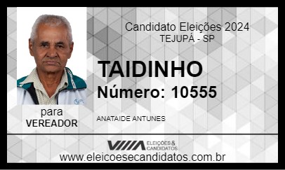 Candidato TAIDINHO 2024 - TEJUPÁ - Eleições