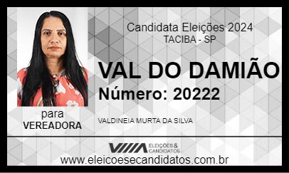 Candidato VAL DO DAMIÃO 2024 - TACIBA - Eleições