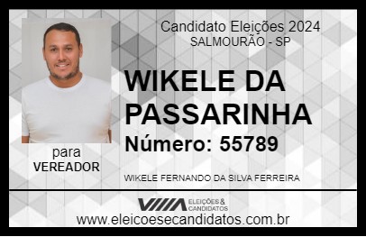 Candidato WIKELE DA PASSARINHA 2024 - SALMOURÃO - Eleições