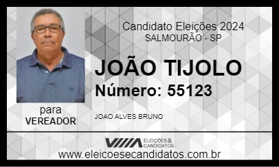 Candidato JOÃO TIJOLO 2024 - SALMOURÃO - Eleições