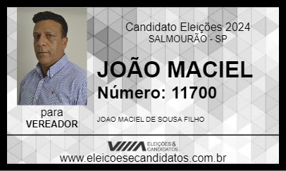 Candidato JOÃO MACIEL 2024 - SALMOURÃO - Eleições