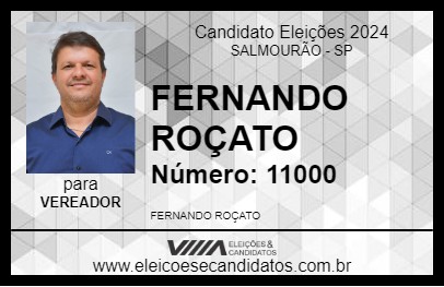 Candidato FERNANDO ROÇATO 2024 - SALMOURÃO - Eleições