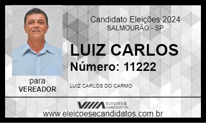 Candidato LUIZ CARLOS 2024 - SALMOURÃO - Eleições