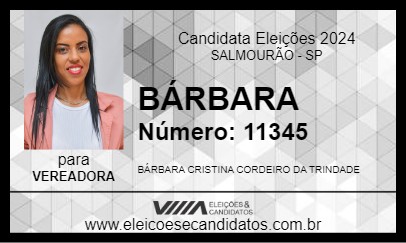 Candidato BÁRBARA 2024 - SALMOURÃO - Eleições