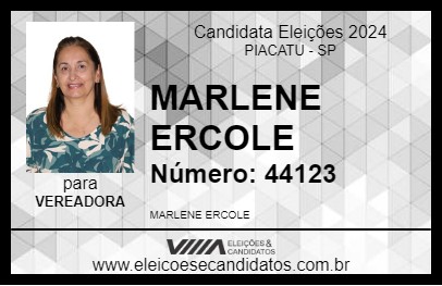 Candidato MARLENE ERCOLE 2024 - PIACATU - Eleições