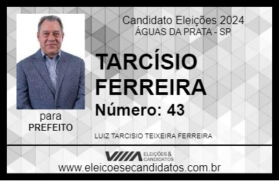 Candidato TARCÍSIO FERREIRA 2024 - ÁGUAS DA PRATA - Eleições