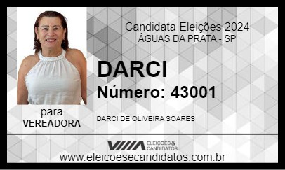 Candidato DARCI 2024 - ÁGUAS DA PRATA - Eleições