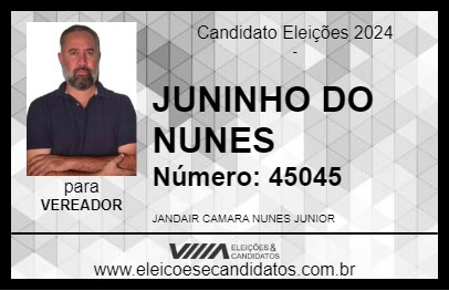 Candidato JUNINHO DO NUNES 2024 - BANANAL - Eleições