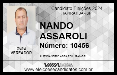 Candidato NANDO ASSAROLI 2024 - TAPIRATIBA - Eleições