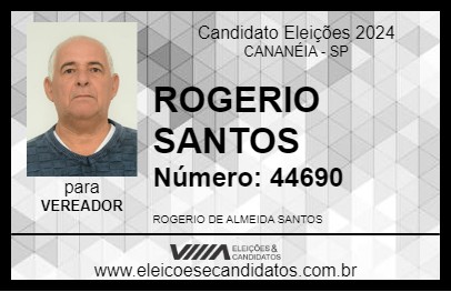 Candidato ROGERIO SANTOS 2024 - CANANÉIA - Eleições