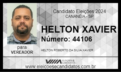 Candidato HELTON XAVIER 2024 - CANANÉIA - Eleições