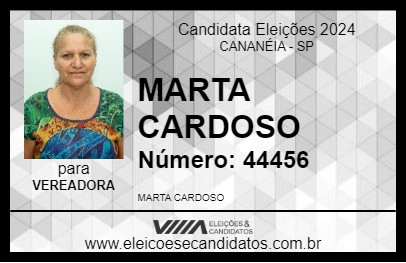 Candidato MARTA CARDOSO 2024 - CANANÉIA - Eleições