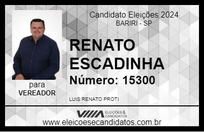 Candidato RENATO ESCADINHA 2024 - BARIRI - Eleições