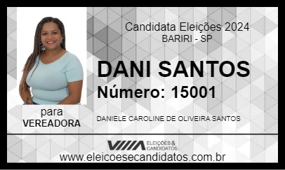 Candidato DANI SANTOS 2024 - BARIRI - Eleições