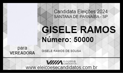 Candidato GISELE RAMOS 2024 - SANTANA DE PARNAÍBA - Eleições