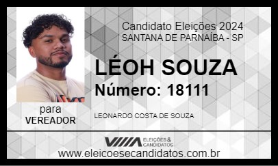 Candidato LÉOH SOUZA 2024 - SANTANA DE PARNAÍBA - Eleições