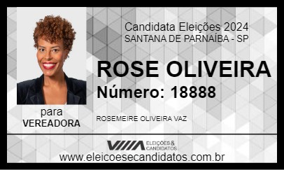 Candidato ROSE OLIVEIRA 2024 - SANTANA DE PARNAÍBA - Eleições