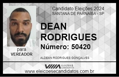 Candidato DEAN RODRIGUES 2024 - SANTANA DE PARNAÍBA - Eleições