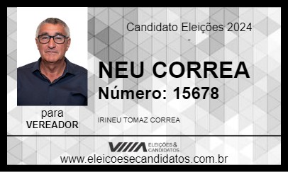 Candidato NEU CORREA 2024 - ITOBI - Eleições