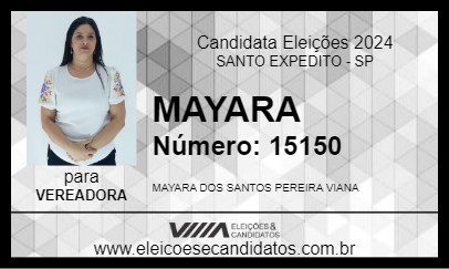 Candidato MAYARA 2024 - SANTO EXPEDITO - Eleições