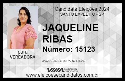 Candidato JAQUELINE RIBAS 2024 - SANTO EXPEDITO - Eleições