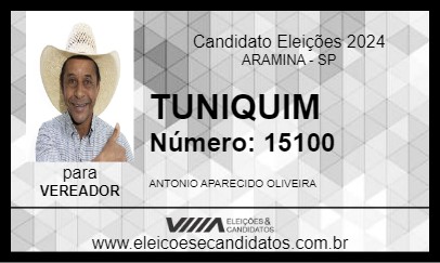 Candidato TUNIQUIM 2024 - ARAMINA - Eleições