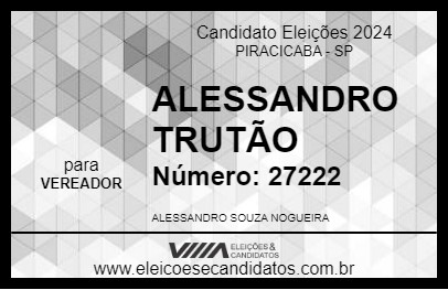 Candidato ALESSANDRO TRUTÃO 2024 - PIRACICABA - Eleições