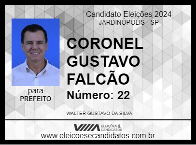 Candidato CORONEL GUSTAVO FALCÃO 2024 - JARDINÓPOLIS - Eleições