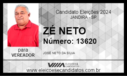 Candidato ZÉ NETO 2024 - JANDIRA - Eleições