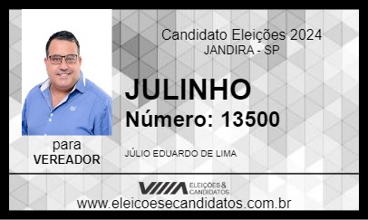 Candidato JULINHO 2024 - JANDIRA - Eleições