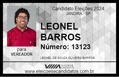 Candidato LEONEL BARROS 2024 - JANDIRA - Eleições