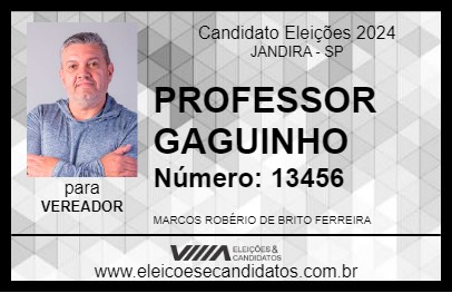 Candidato PROFESSOR GAGUINHO 2024 - JANDIRA - Eleições