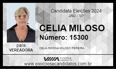 Candidato CELIA MILOSO 2024 - JAÚ - Eleições