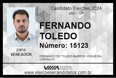 Candidato FERNANDO TOLEDO 2024 - JAÚ - Eleições