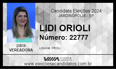 Candidato LIDI ORIOLI 2024 - JARDINÓPOLIS - Eleições