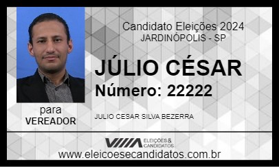 Candidato JÚLIO CÉSAR 2024 - JARDINÓPOLIS - Eleições