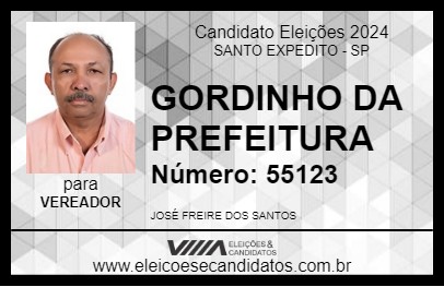 Candidato GORDINHO 2024 - SANTO EXPEDITO - Eleições