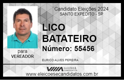 Candidato LICO BATATEIRO 2024 - SANTO EXPEDITO - Eleições