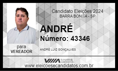 Candidato ANDRÉ 2024 - BARRA BONITA - Eleições