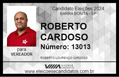 Candidato ROBERTO CARDOSO 2024 - BARRA BONITA - Eleições