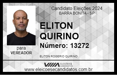 Candidato ELITON QUIRINO 2024 - BARRA BONITA - Eleições